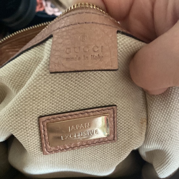 Authentic Gucci soho two way bag satchel crossbody Japan exclusive rose gold. - Picture 8 of 16